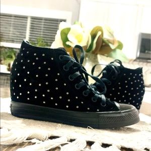 Converse Chuck Taylor All Star Velvet Stud Wedge